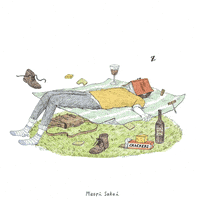 每日GIF(2021-01-11)的gif-Illustration Sunday GIF by Maori Sakai