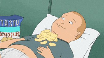 每日GIF(2021-02-22)的gif-King Of The Hill Eating GIF