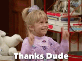 每日GIF(2021-03-11)的gif-Michelle Tanner Thanks GIF