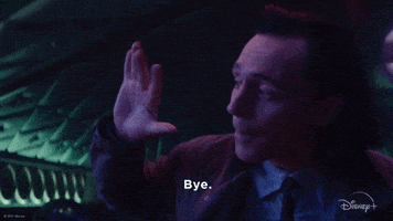 每日GIF(2021-06-04)的gif-Tom Hiddleston Goodbye GIF by Marvel Studios