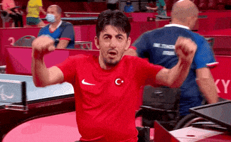 每日GIF(2021-08-29)的gif-Celebrate Table Tennis GIF by International Paralympic Committee