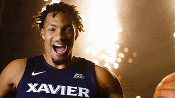 每日GIF(2021-11-19)的gif-Yelling College Basketball GIF by Xavier Men's Basketball